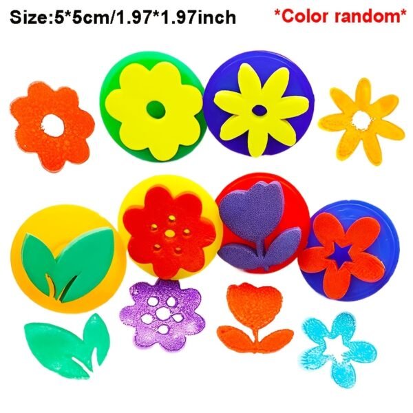 6 flower stamps